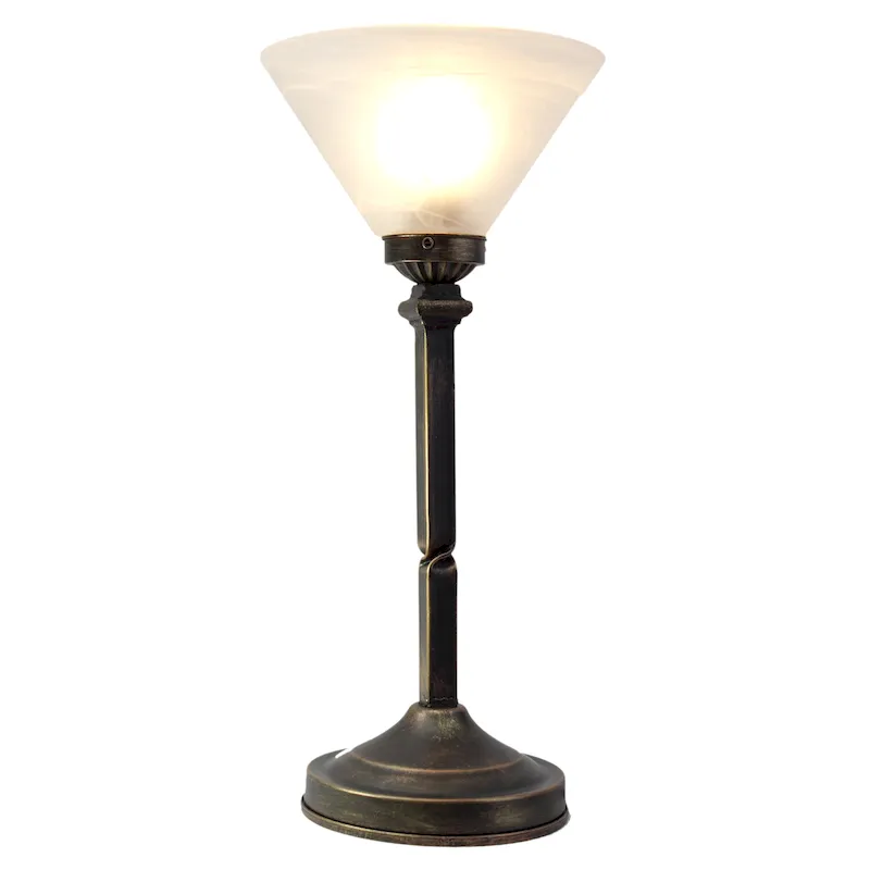 lamparas-de-mesa-LM-25B Lámpara Mesa Nudo Vidrio Blanco