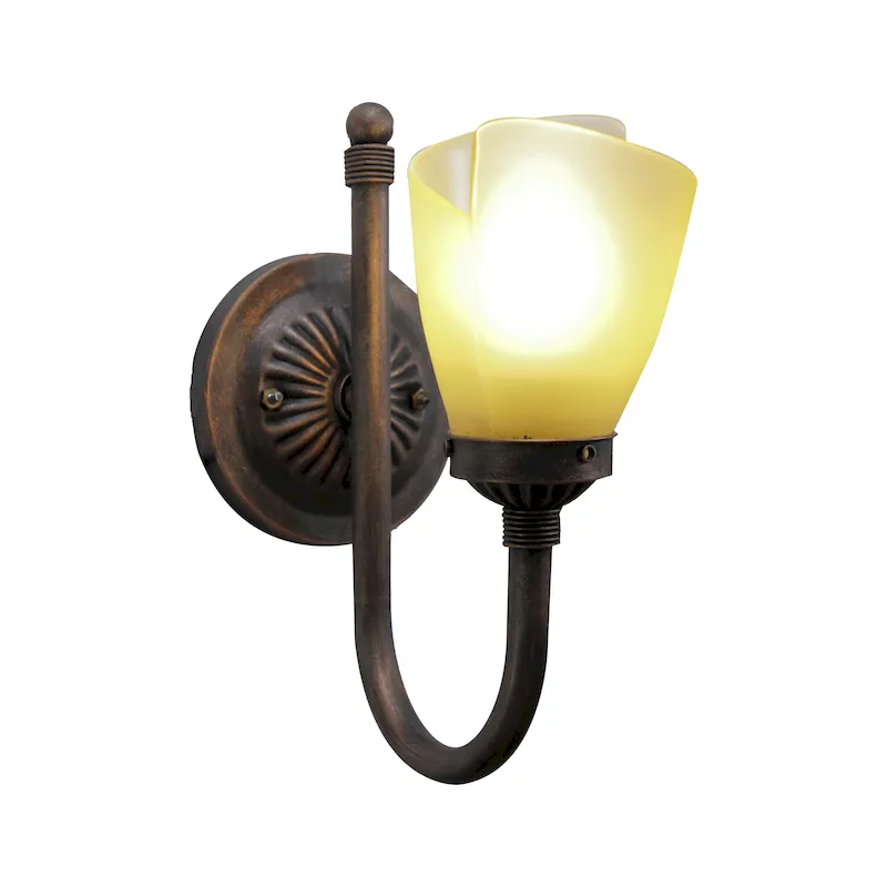 Apliquet Chandelier 1 Luz Vidrio Amarillo